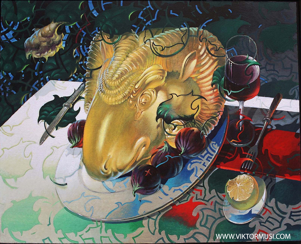 Viktor Musi."Still Life with Head D'or."2007. oil on canvas. 89 X 116. Viktor Musi. "Still Life with Head D'or." 2007. Oil on canvas. 89 X 116.