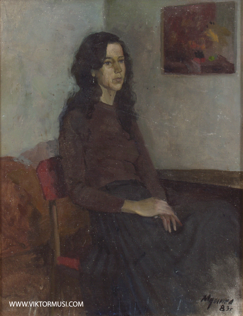 Viktor Musi. "Portrait." 1982. oil on canvas. 50 X 40. Viktor Musi. "Portrait." 1982. oil on canvas. 50 X 40.