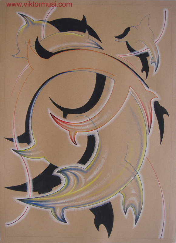 Viktor Musi. Series of drawings " Anti-Wrinkle."2011-2012. color pencils and acrylic on cardboard "kraft."140 X 100 Viktor Musi. Series of drawings " Anti-Wrinkle."2011-2012. color pencils and acrylic on cardboard "kraft."140 X 100
