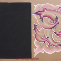 Viktor Musi. Series of drawings " Anti-Wrinkle." color pencils and acrylic on cardboard "kraft". 100X70